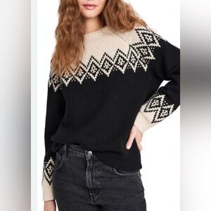 WYETH Phillipa Sweater In Black/cream